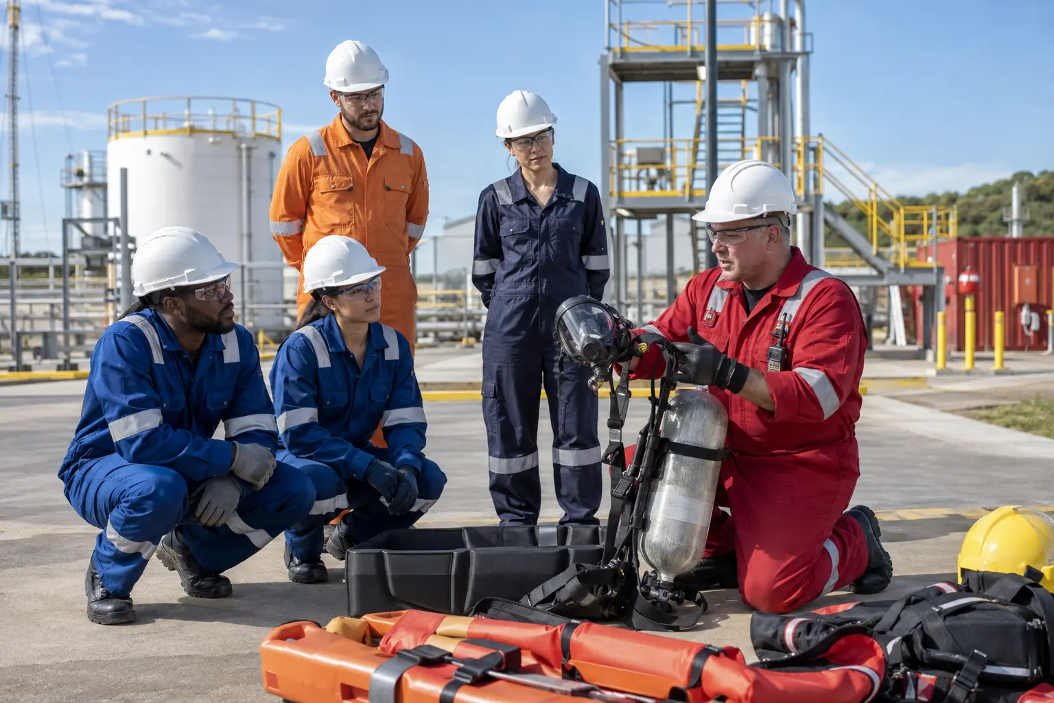 Personnel participating in safety training